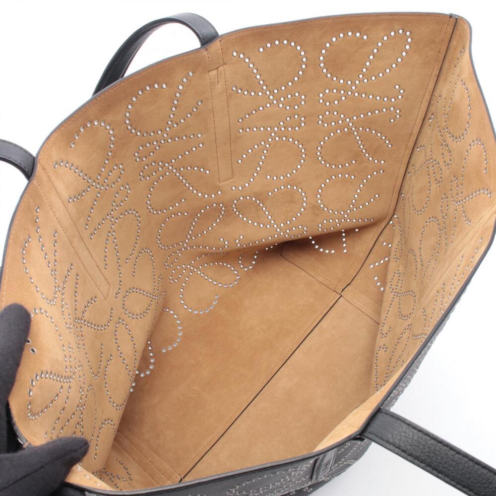 Loewe Leather Black T Bag Tote